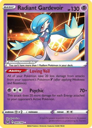 Radiant Gardevoir (069/196) [SWSH11 Lost Origin] Holofoil - Radiant Rare