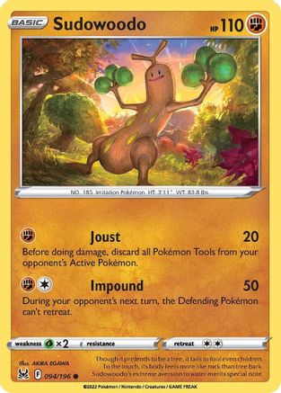 Sudowoodo (094/196) [SWSH11 Lost Origin] Reverse Holofoil - Common