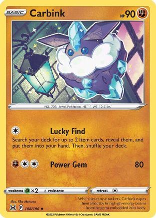 Carbink (108/196) [SWSH11 Lost Origin] Reverse Holofoil - Uncommon