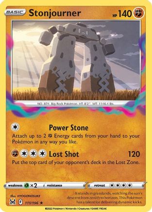 Stonjourner (111/196) [SWSH11 Lost Origin] Reverse Holofoil - Rare