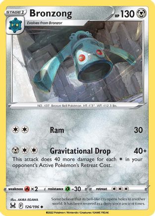 Bronzong (126/196) [SWSH11 Lost Origin] Reverse Holofoil - Uncommon