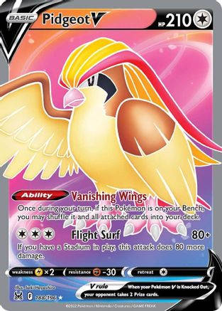 Pidgeot V (Full Art) (188/196) [SWSH11 Lost Origin] Holofoil - Ultra Rare