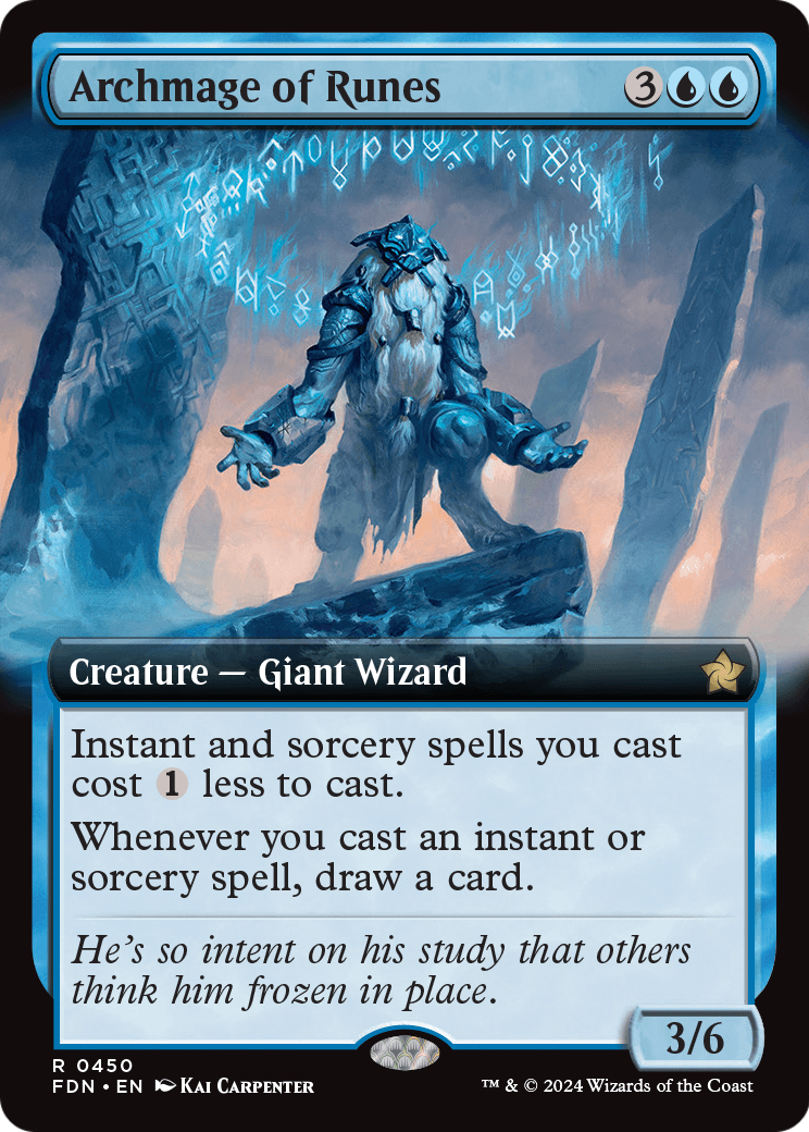Archmage of Runes (Extended Art) (FDN-450) [Foundations] Foil