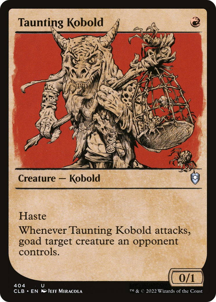 Taunting Kobold (Showcase) (CLB-404) [Commander Legends: Battle for Baldur's Gate] Foil