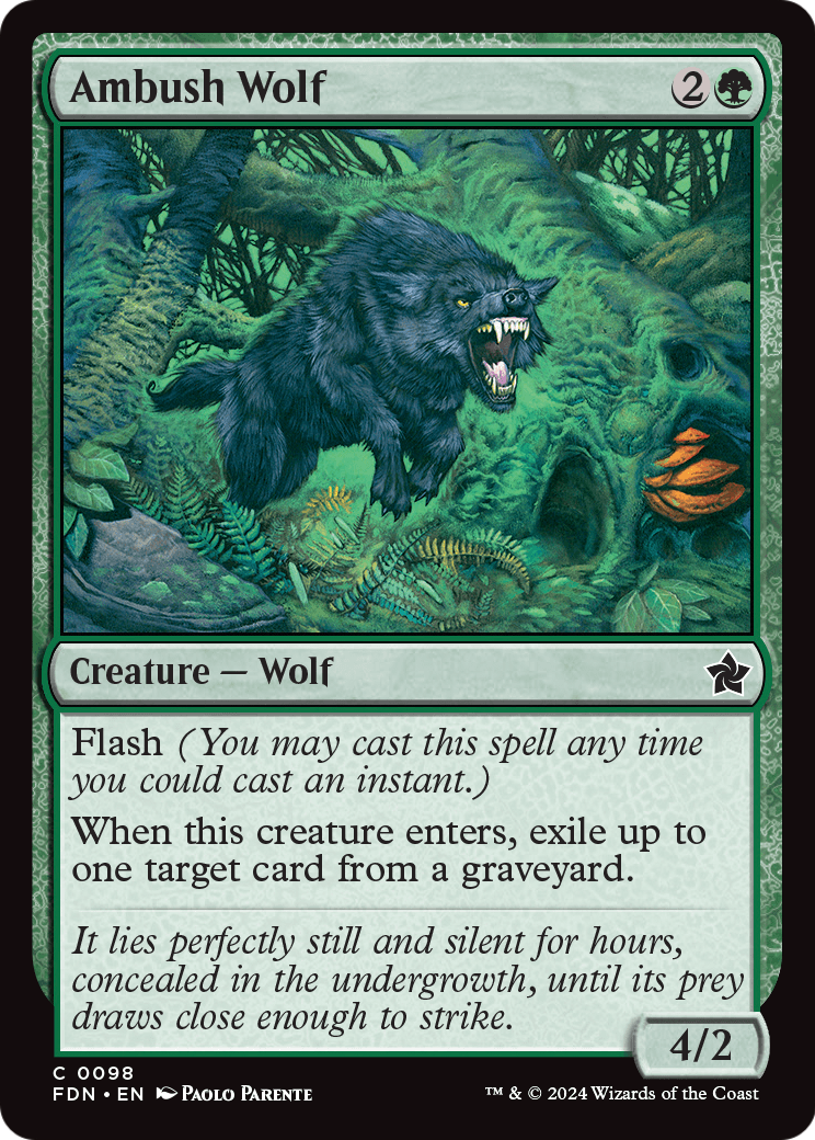 Ambush Wolf (FDN-098) [Foundations] Foil