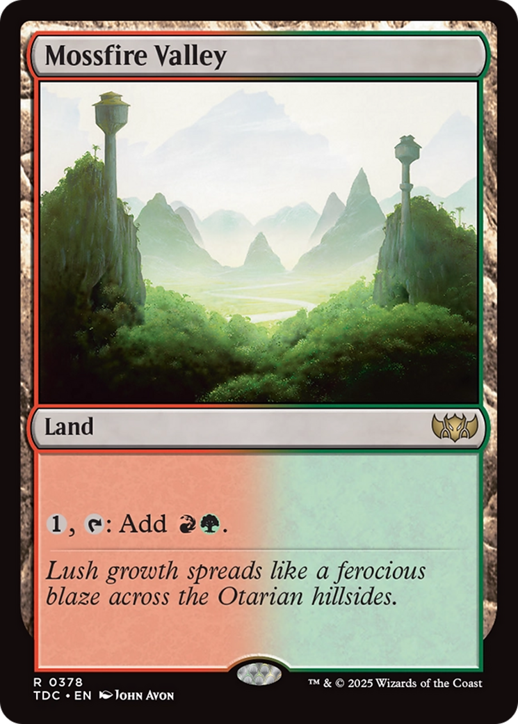 Mossfire Valley (TDC-378) [Commander: Tarkir: Dragonstorm]