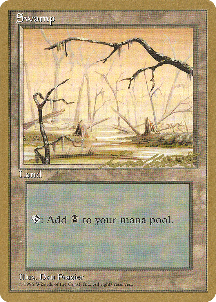 Swamp (A) - 1996 Leon Lindback (4ED) [Pro Tour Collector Set]
