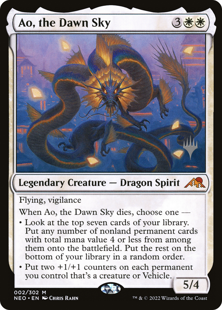 Ao, the Dawn Sky (PPNEO-002) [Promo Pack: Kamigawa: Neon Dynasty Promos]