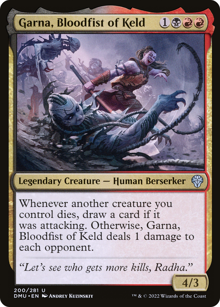 Garna, Bloodfist of Keld (DMU-200) [Dominaria United] Foil