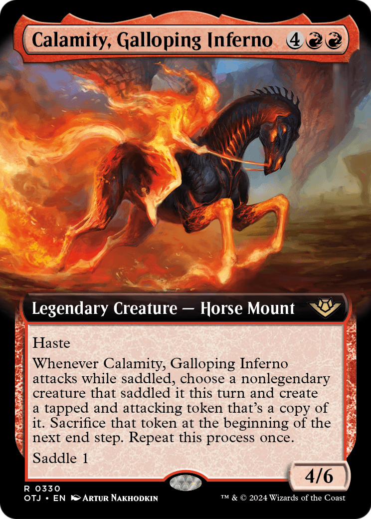 Calamity, Galloping Inferno (Extended Art) (OTJ-330) [Outlaws of Thunder Junction]