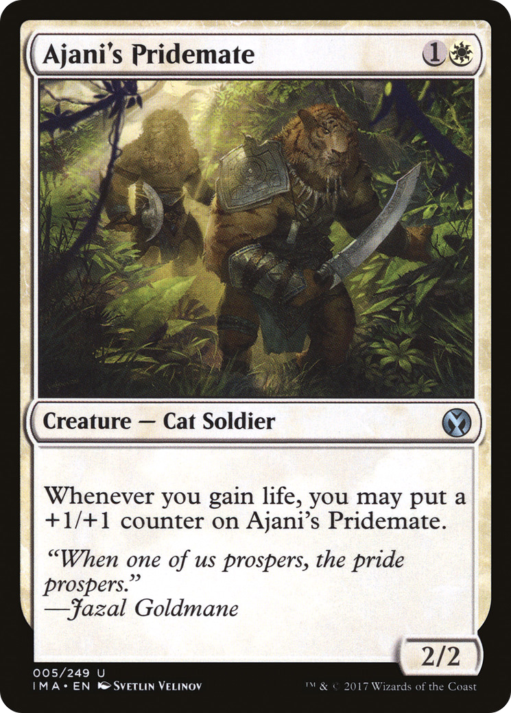 Ajani's Pridemate (IMA-005) [Iconic Masters]