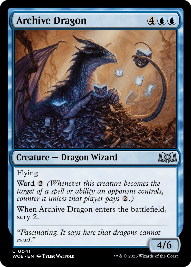 Archive Dragon (WOE-041) [Wilds of Eldraine]
