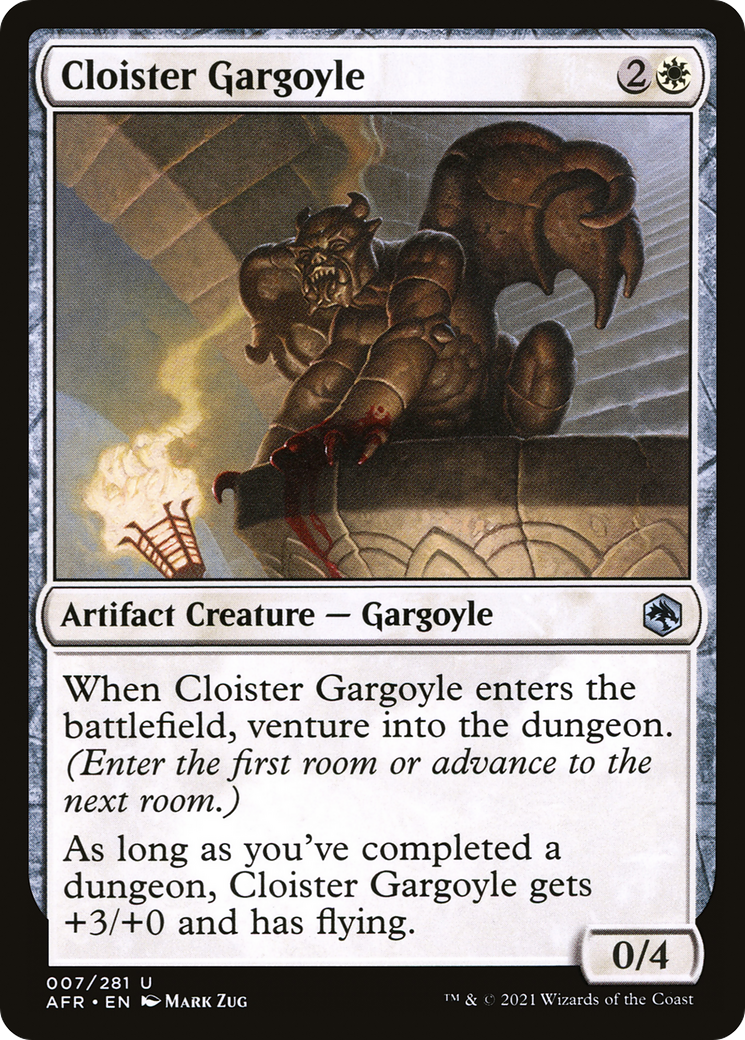 Cloister Gargoyle (AFR-007) [Adventures in the Forgotten Realms] Foil
