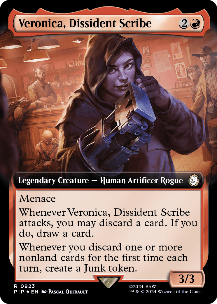 Veronica, Dissident Scribe (Extended Art) (Surge Foil) (PIP-923) [Fallout] Foil