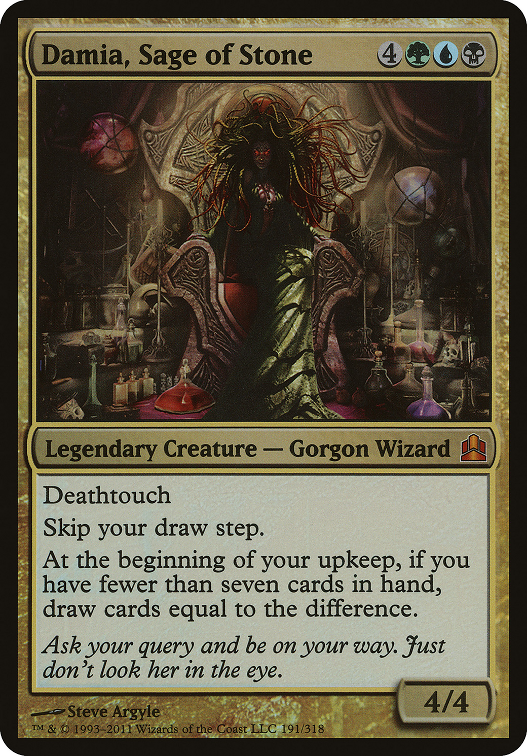 Damia, Sage of Stone (Commander) (OVER-191) [Commander 2011 Oversized] Foil