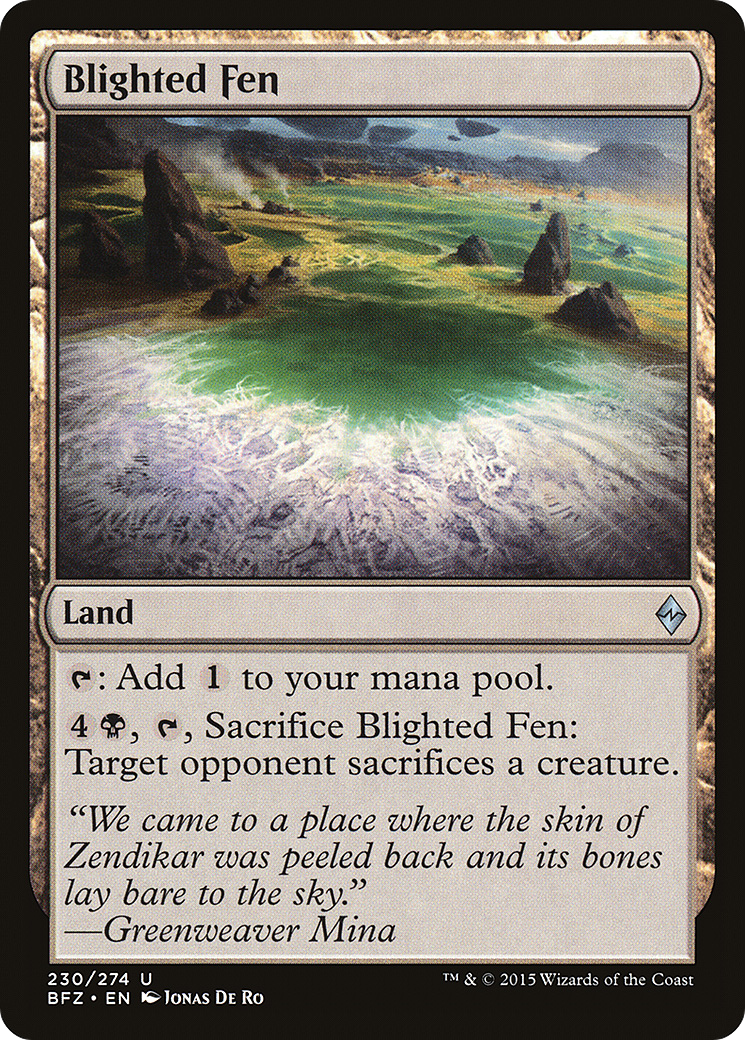 Blighted Fen (BFZ-230) [Battle for Zendikar] Foil