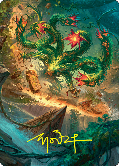 Mossborn Hydra // Mossborn Hydra (AFDN-042) (Borderless) [Foundations Art Series] Foil