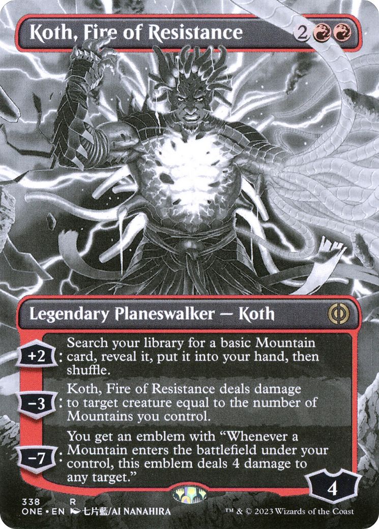 Koth, Fire of Resistance (Borderless) (ONE-338) (Showcase) [Phyrexia: All Will Be One]