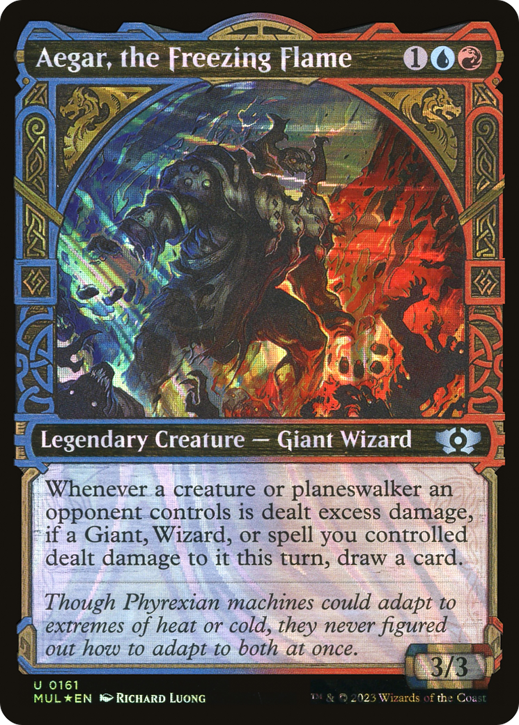 Aegar, the Freezing Flame (Halo Foil) (MUL-161) (Showcase) [Multiverse Legends] Foil