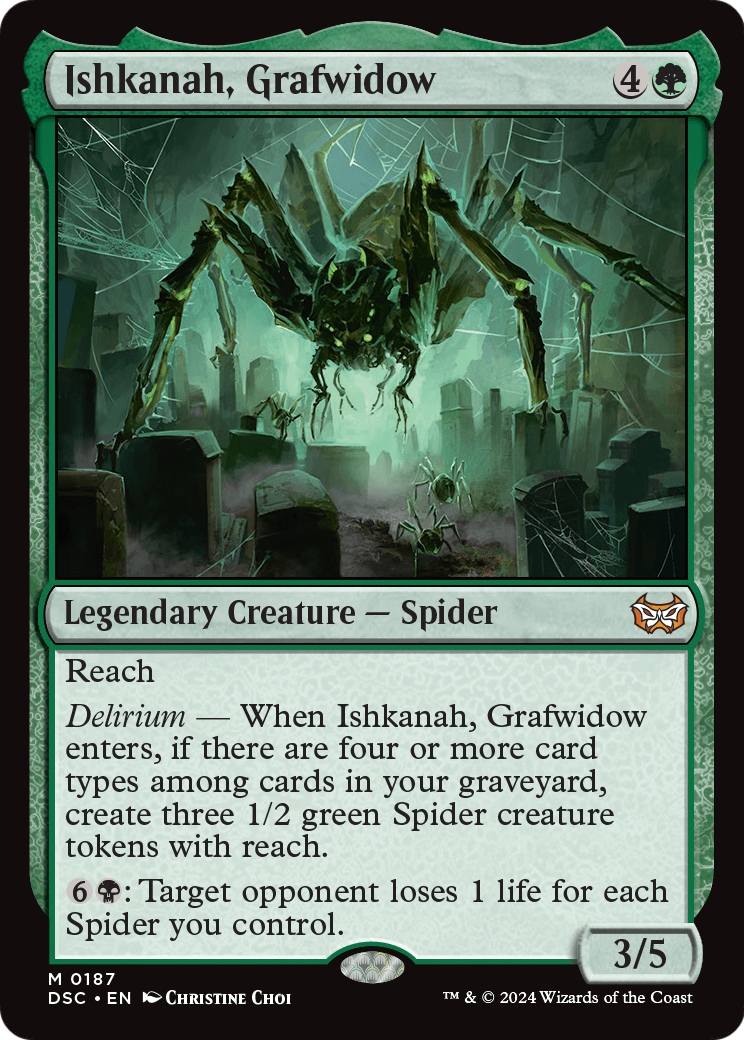 Ishkanah, Grafwidow (DSC-187) [Duskmourn: House of Horror Commander]