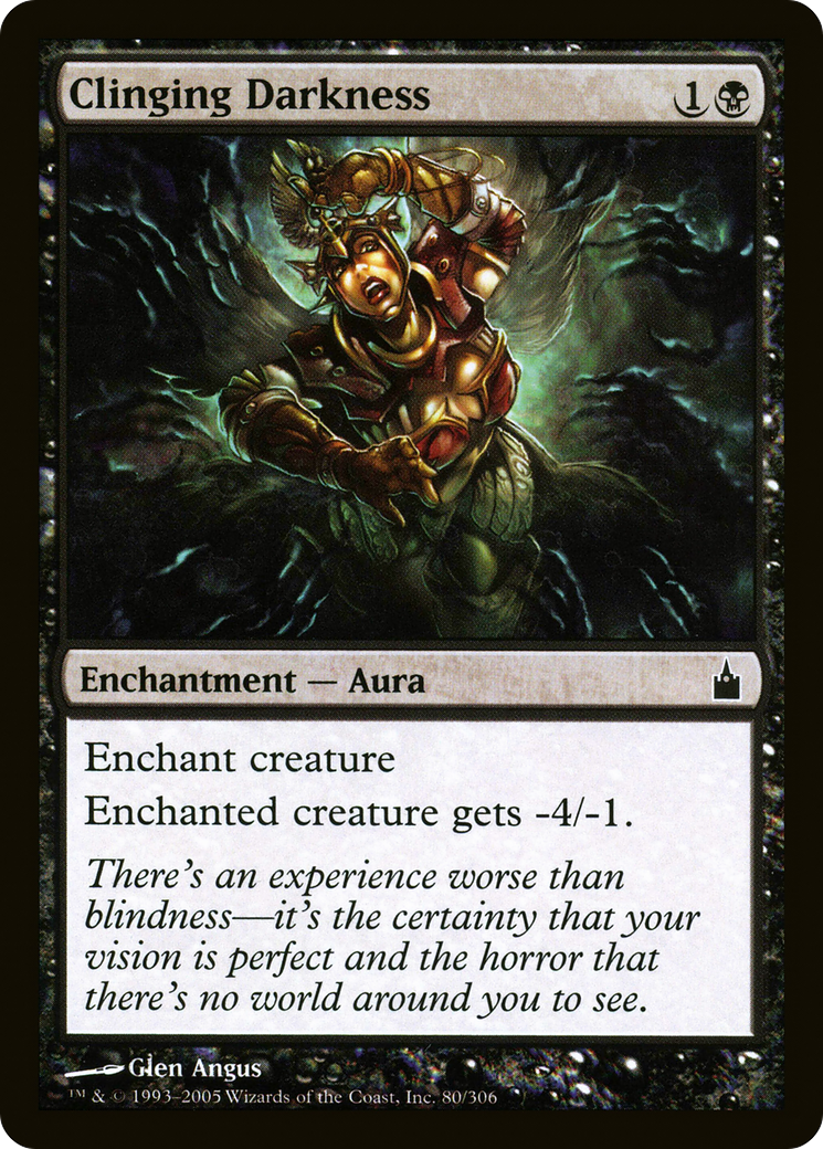 Clinging Darkness (RAV-080) [Ravnica: City of Guilds] Foil