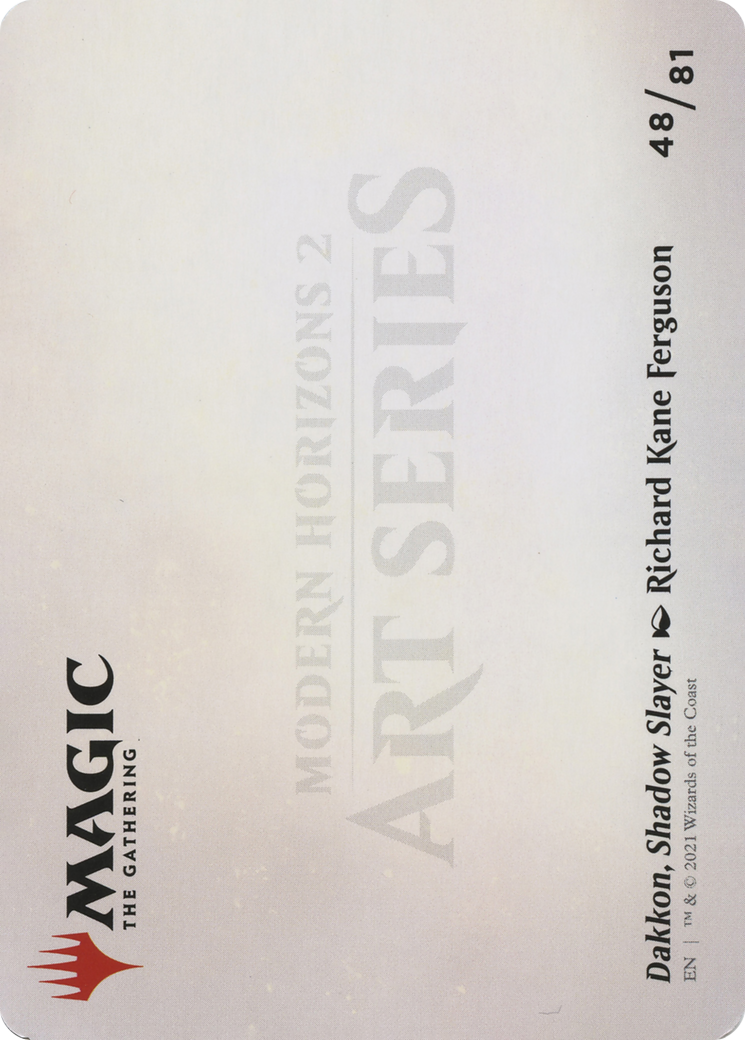 Dakkon, Shadow Slayer // Dakkon, Shadow Slayer (AMH2-048) (Borderless) [Modern Horizons 2 Art Series] Foil