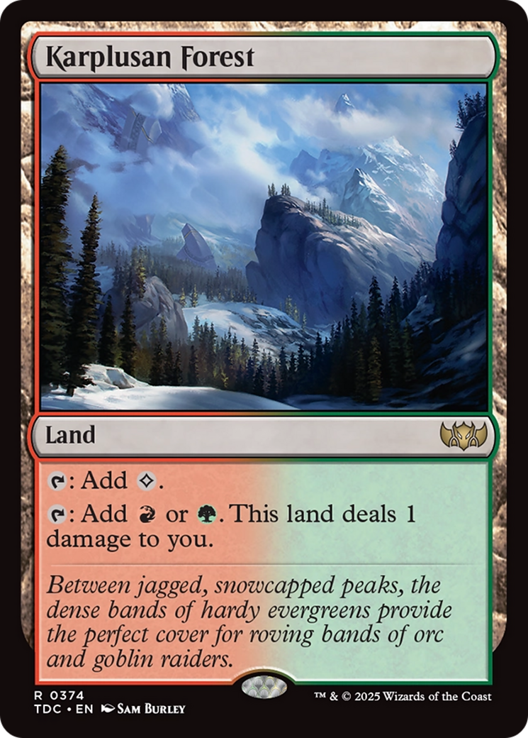 Karplusan Forest (TDC-374) [Commander: Tarkir: Dragonstorm]