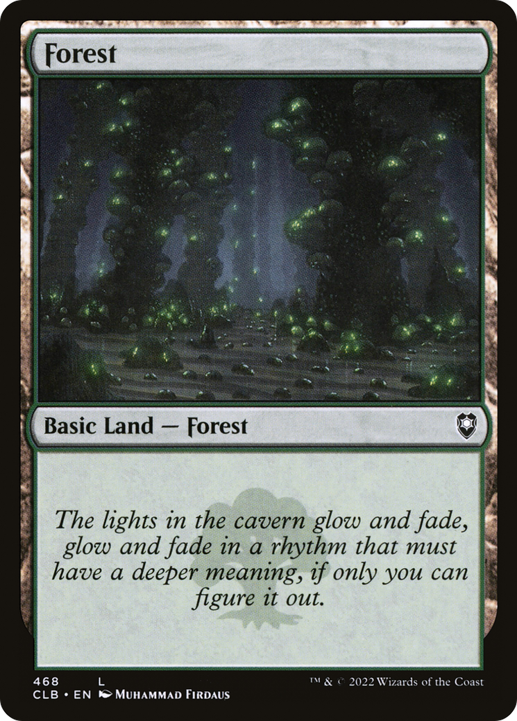 Forest (CLB-468) [Commander Legends: Battle for Baldur's Gate] Foil