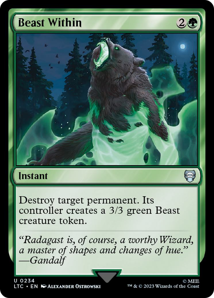 Beast Within (LTC-234) [Tales of Middle-earth Commander]