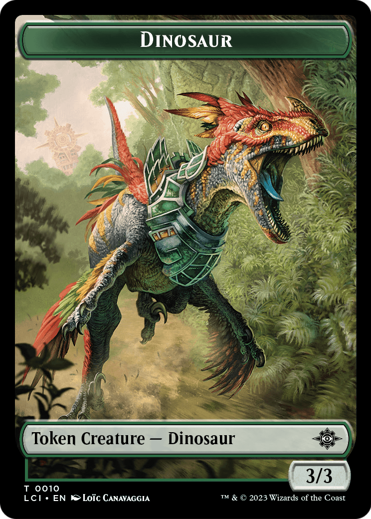Dinosaur (TLCI-010) [The Lost Caverns of Ixalan Tokens] Foil