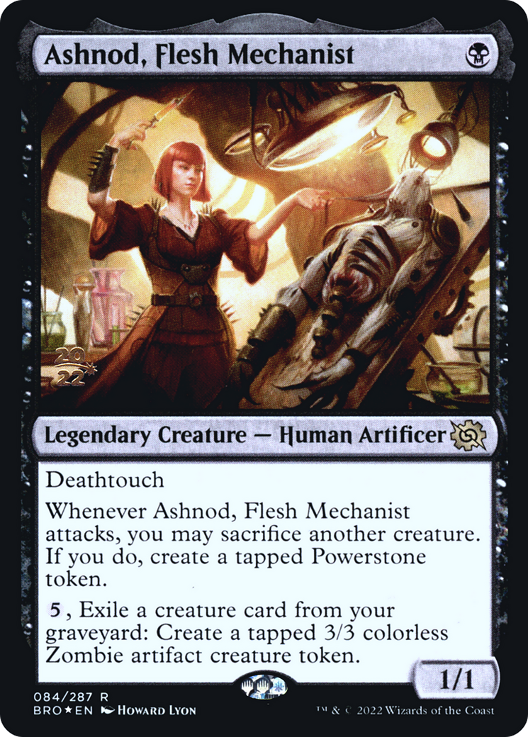 Ashnod, Flesh Mechanist (PRE-084) [The Brothers' War Promos] Foil