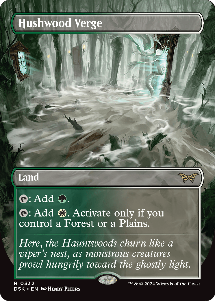 Hushwood Verge (Borderless) (DSK-332) [Duskmourn: House of Horror] Foil
