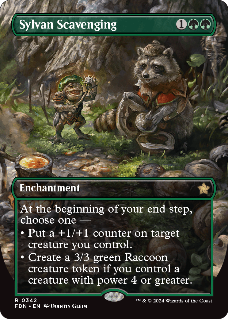 Sylvan Scavenging (Borderless) (FDN-342) [Foundations] Foil