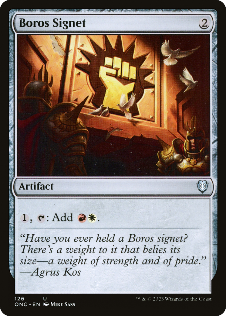 Boros Signet (ONC-126) [Phyrexia: All Will Be One Commander]