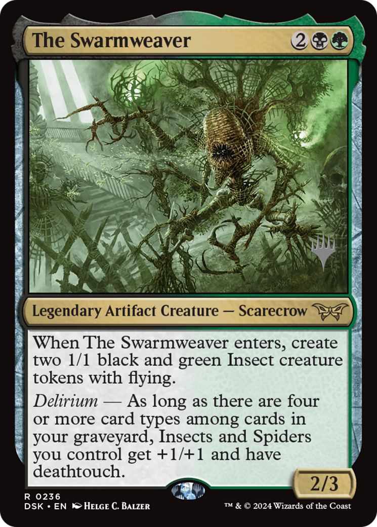 The Swarmweaver (PPDSK-236) [Promo Pack: Duskmourn: House of Horror Promos] Foil
