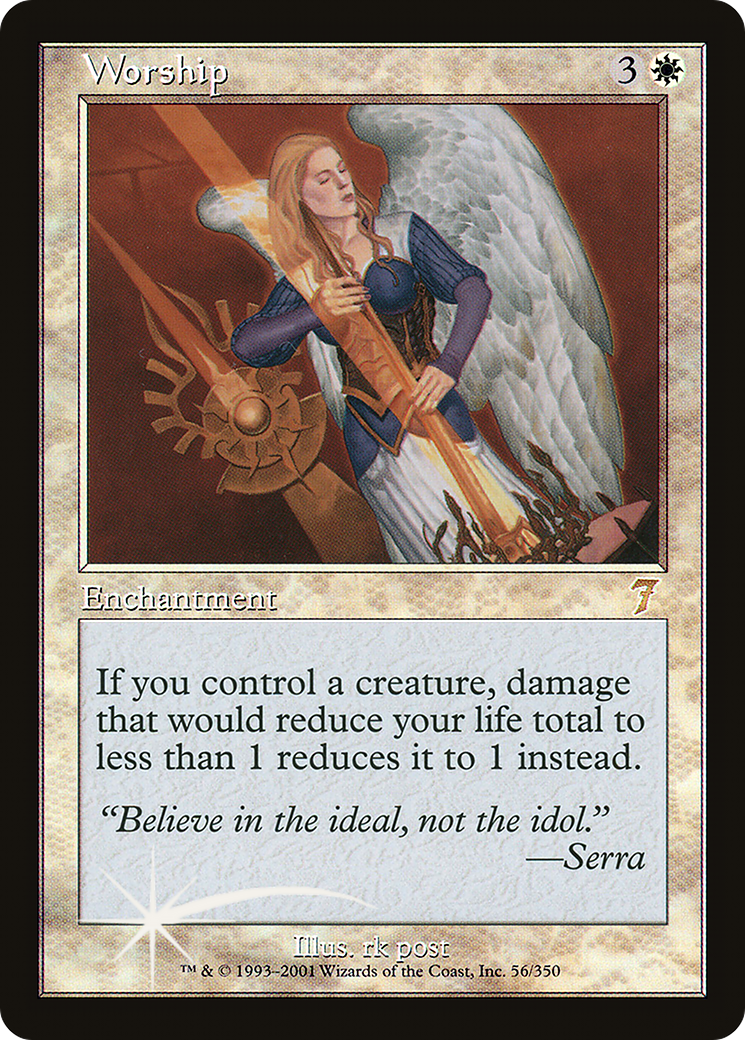 Worship (7ED-56★) [7th Edition] Foil