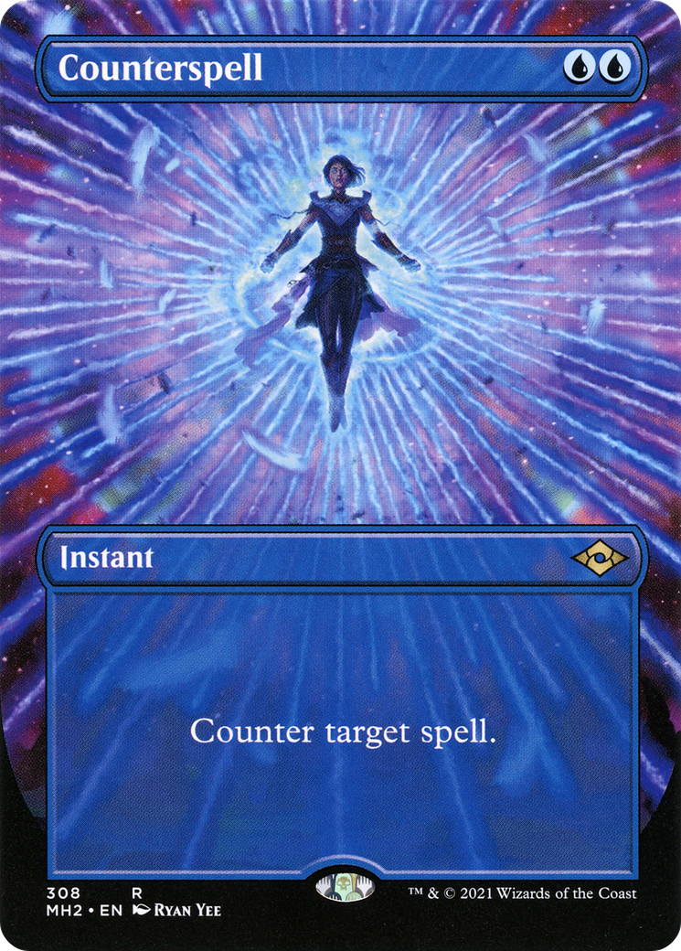 Counterspell (Borderless) (MH2-308) (Borderless) [Modern Horizons 2] Foil