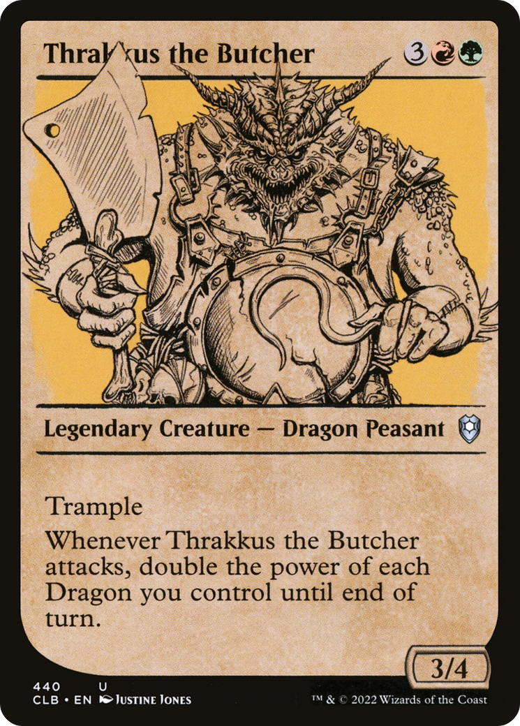 Thrakkus the Butcher (Showcase) (CLB-440) [Commander Legends: Battle for Baldur's Gate] Foil