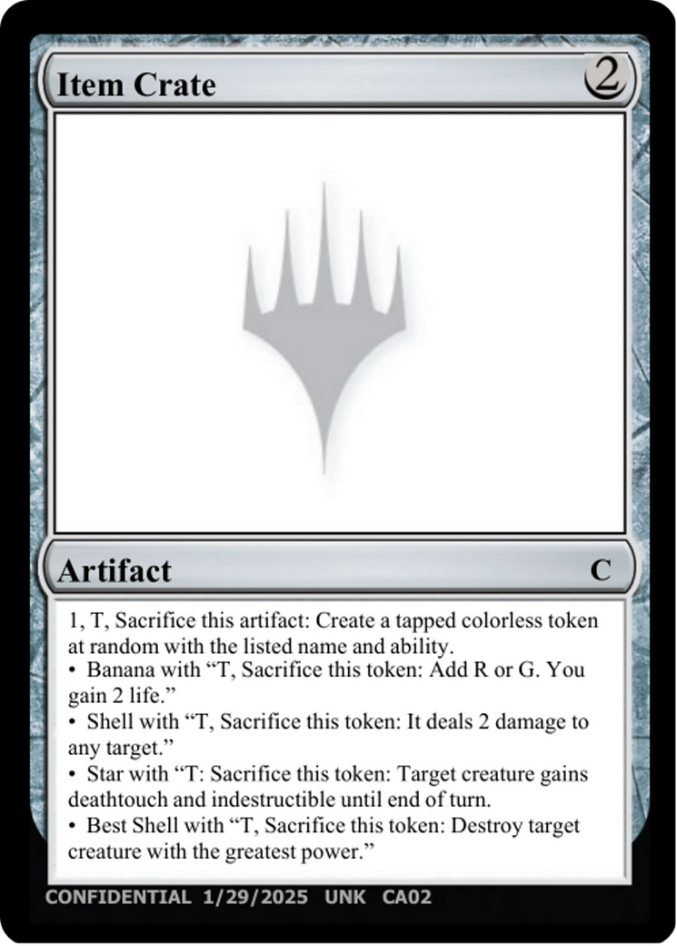 Item Crate (UNK-CA02C) [Un-Known Event Playtest Cards]