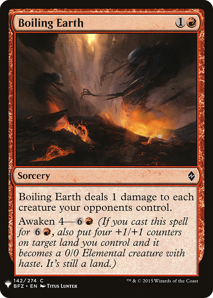 Boiling Earth (LIST-BFZ-142) [The List]