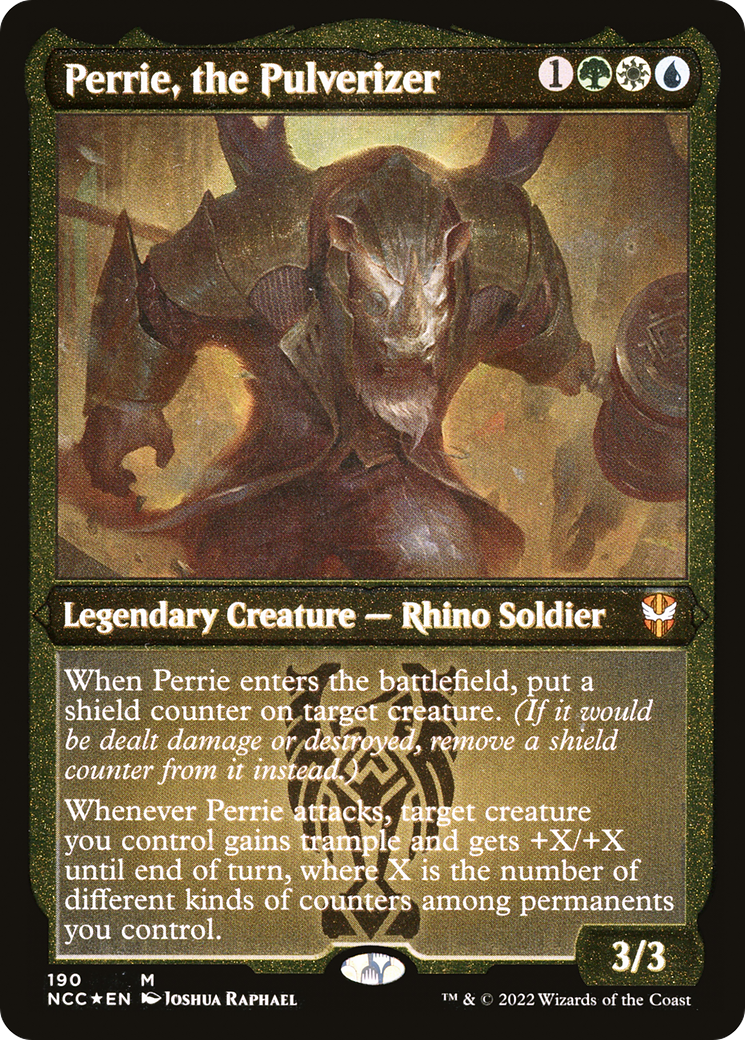 Perrie, the Pulverizer (Display Commander) - Thick Stock (NCC-190) [New Capenna Commander] Foil