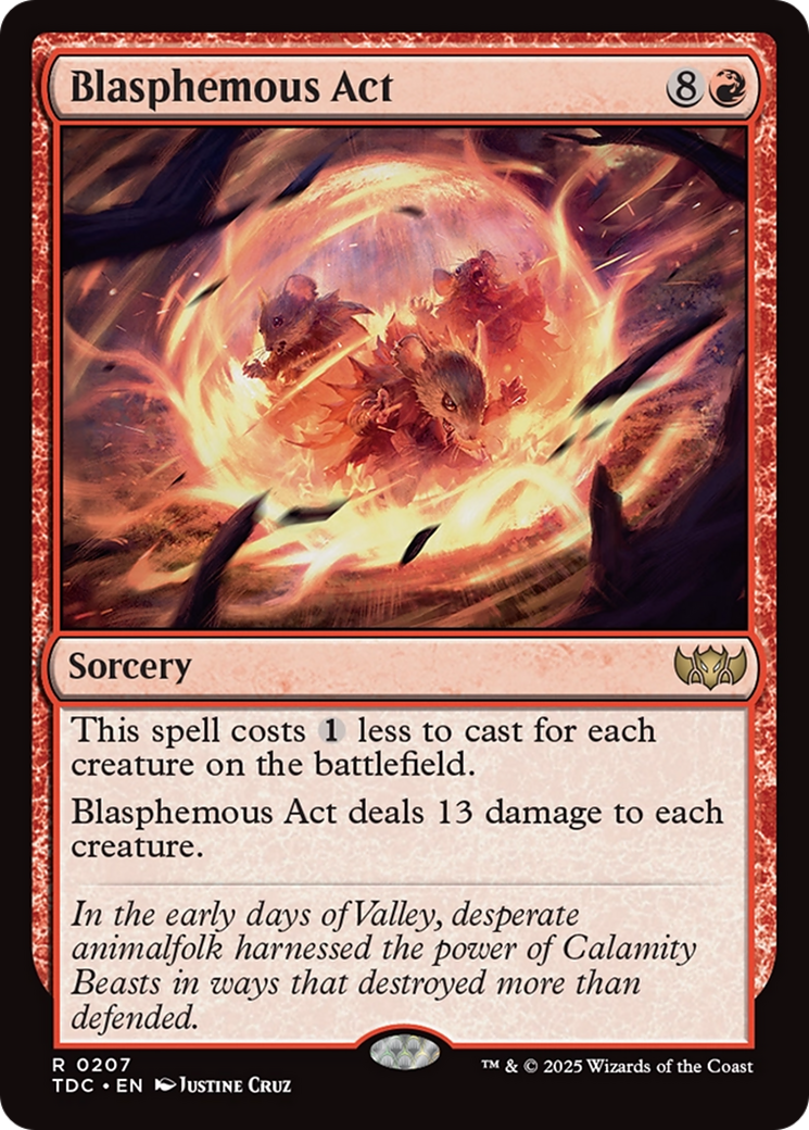 Blasphemous Act (TDC-207) [Commander: Tarkir: Dragonstorm]