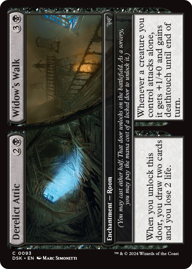 Derelict Attic // Widow's Walk (DSK-093) [Duskmourn: House of Horror] Foil