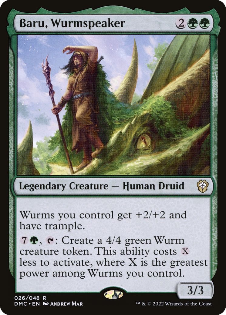Baru, Wurmspeaker (DMC-026) [Dominaria United Commander] Foil