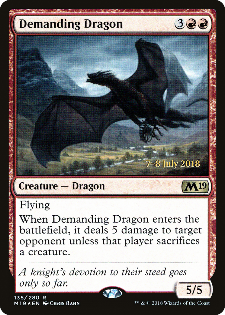Demanding Dragon (PRE-135S) [Core Set 2019 Promos] Foil