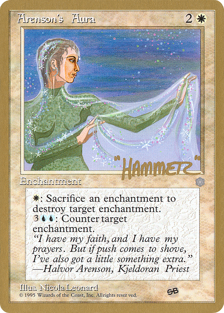 Arenson's Aura - 1996 Shawn "Hammer" Regnier (ICE) (SB) [Pro Tour Collector Set]