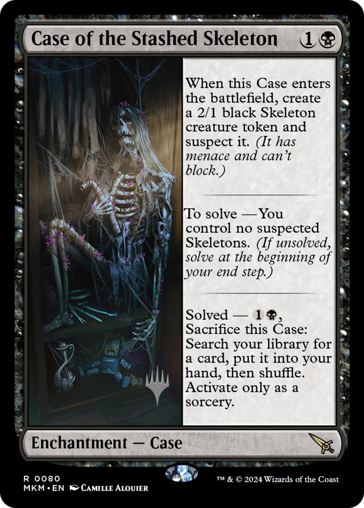 Case of the Stashed Skeleton (PPMKM-080) [Promo Pack: Murders at Karlov Manor Promos] Foil
