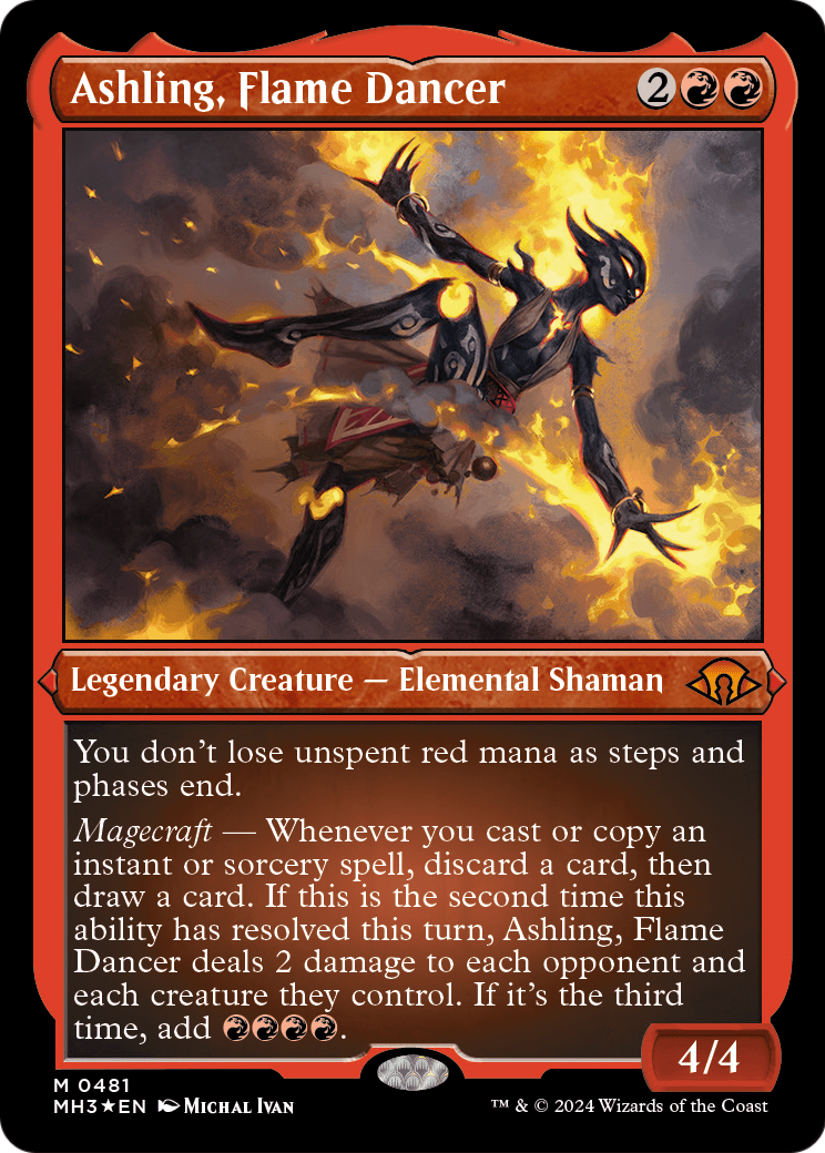 Ashling, Flame Dancer (Foil Etched) (MH3-481) [Modern Horizons 3] Foil