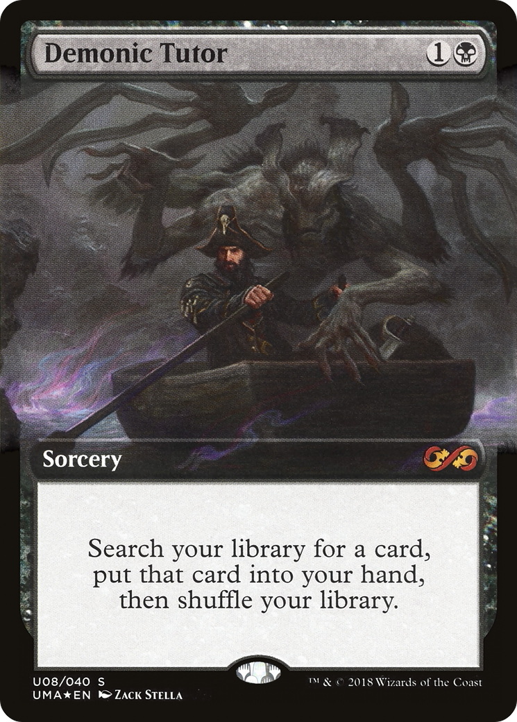 Demonic Tutor (UMA:BT-U08) (Extended Art) [Ultimate Box Topper] Foil