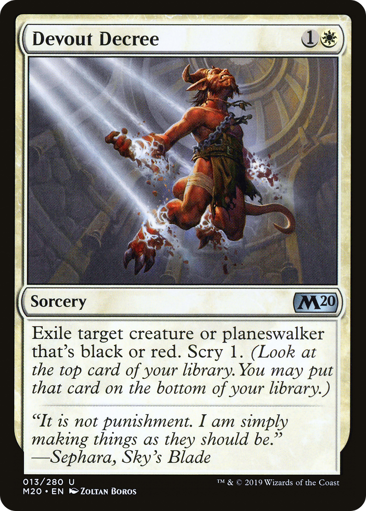 Devout Decree (M20-013) [Core Set 2020]